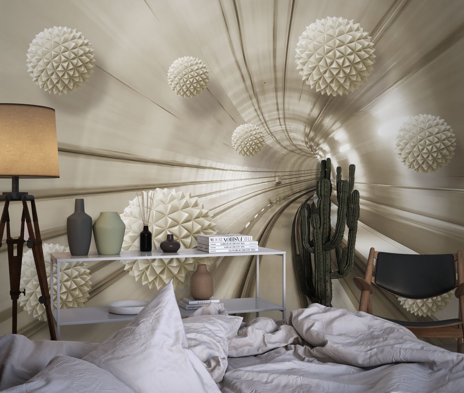 Fototapet bile maro deschis în pasaj