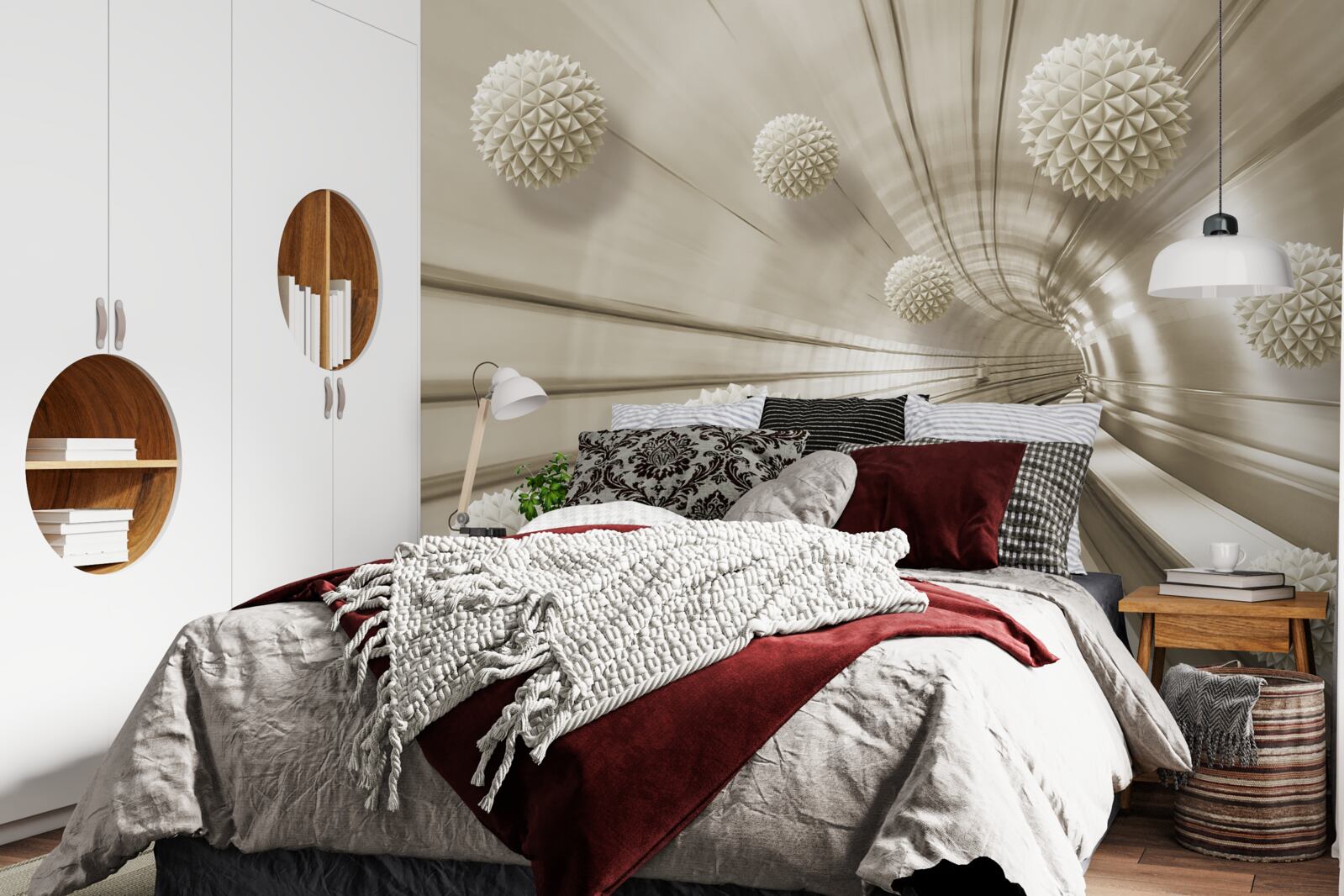 Fototapet bile maro deschis în pasaj