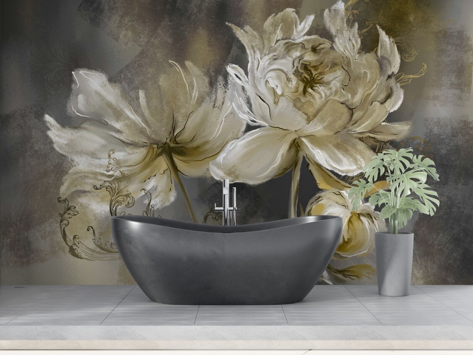 Fototapet flori din antichitate