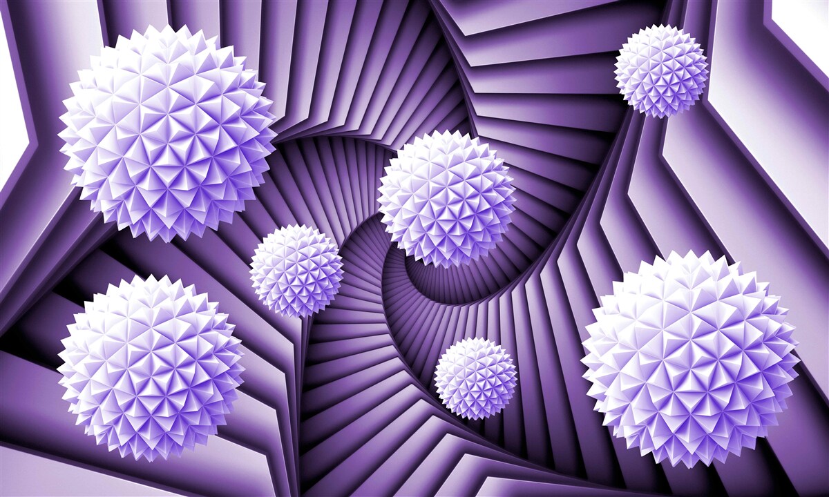 Fototapet scara și mingea în abstract