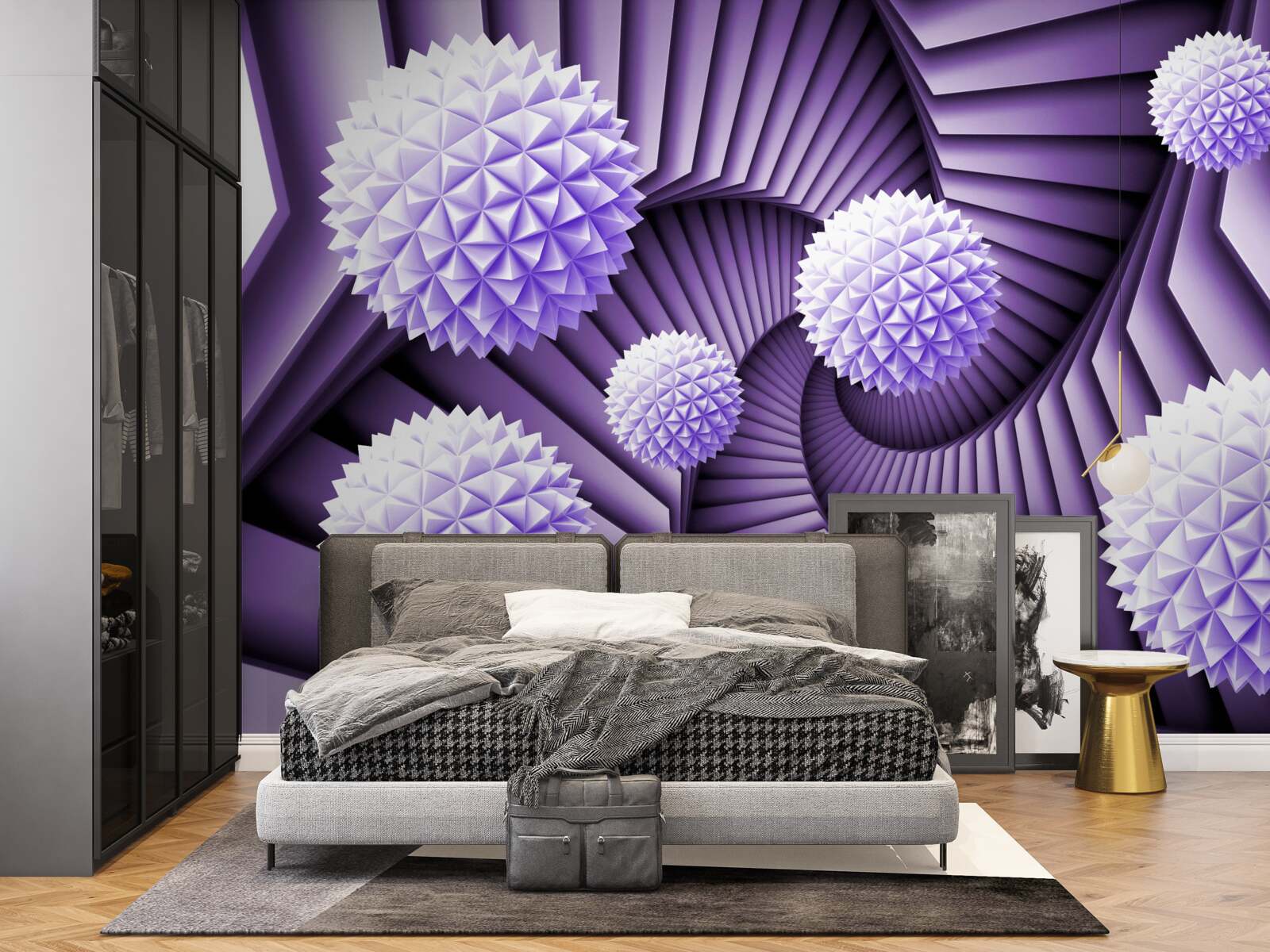 Fototapet scara și mingea în abstract