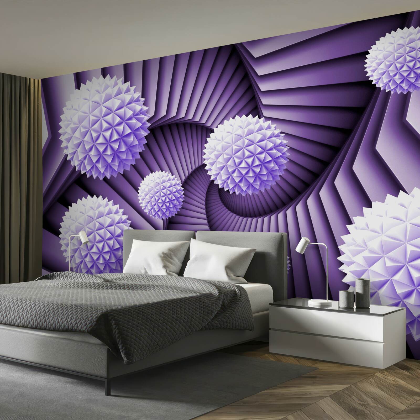 Fototapet scara și mingea în abstract