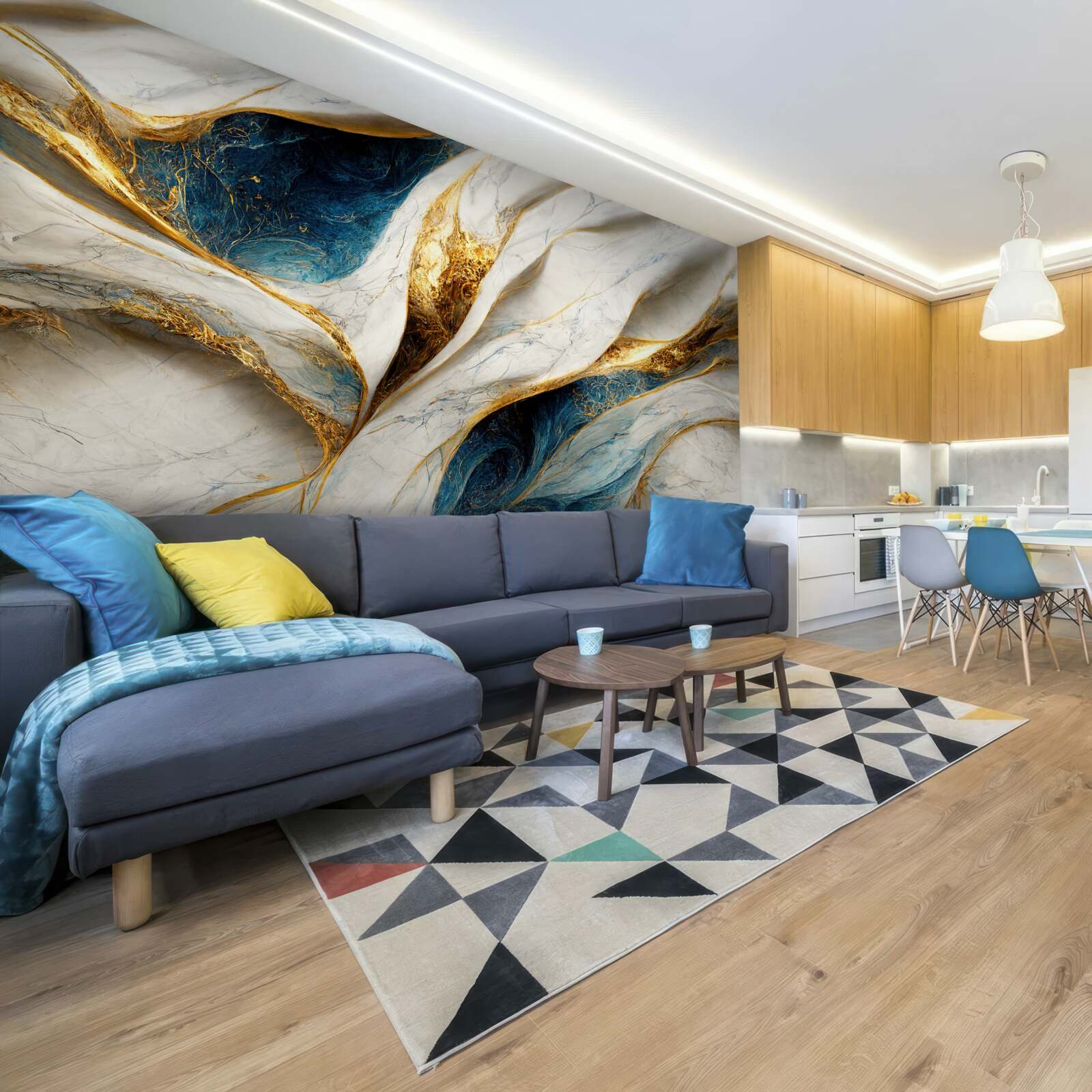 Fototapet marmură exclusivă albă ca zăpada cu aurire