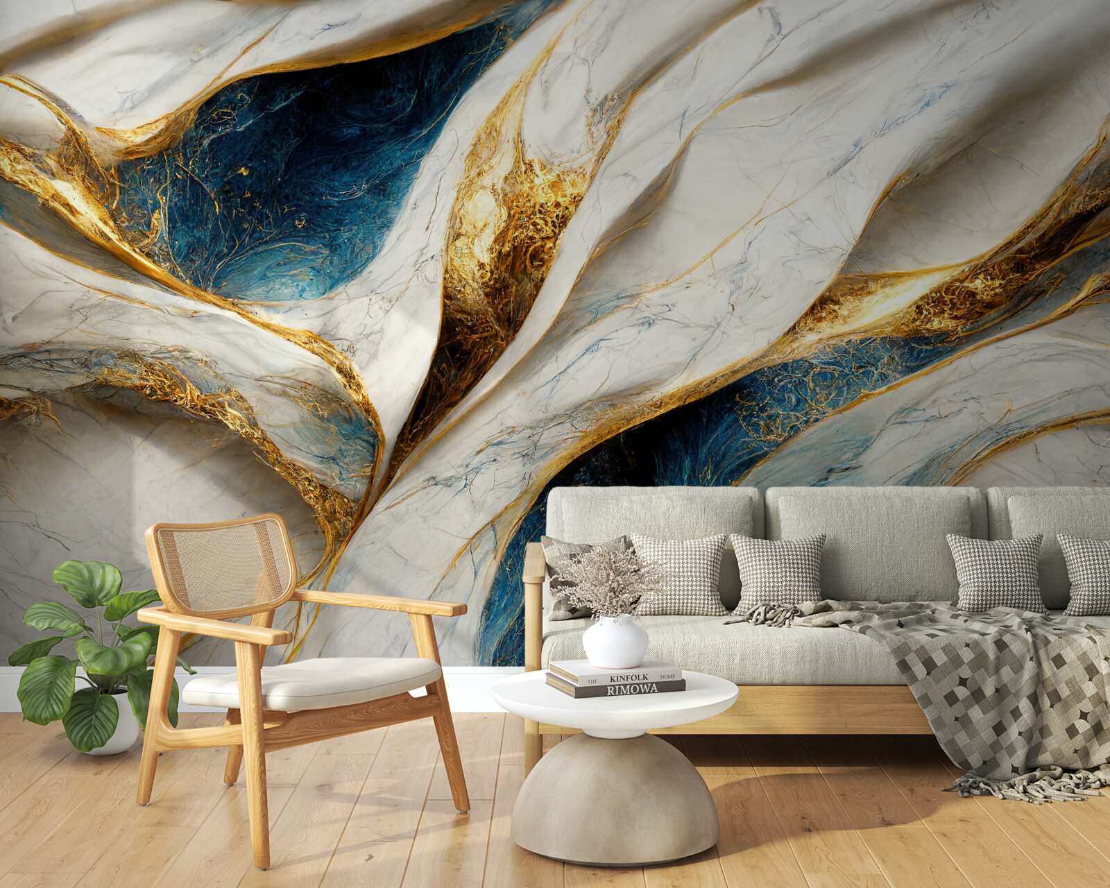 Fototapet marmură exclusivă albă ca zăpada cu aurire