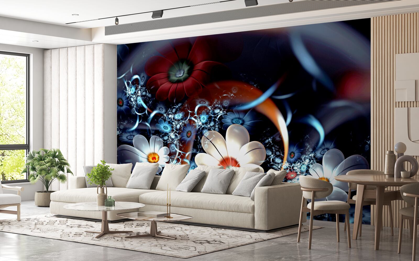 Fototapet flori cu înflorire mare