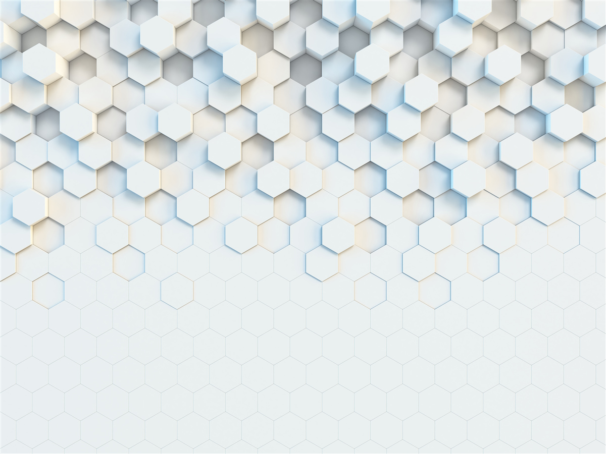 Fototapet hexagoanele sunt albe