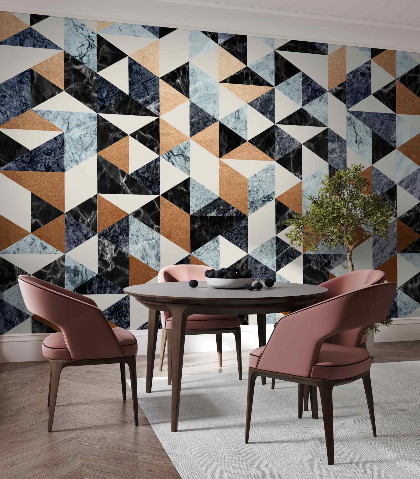 Fototapet panou abstract cu personaje multicolore