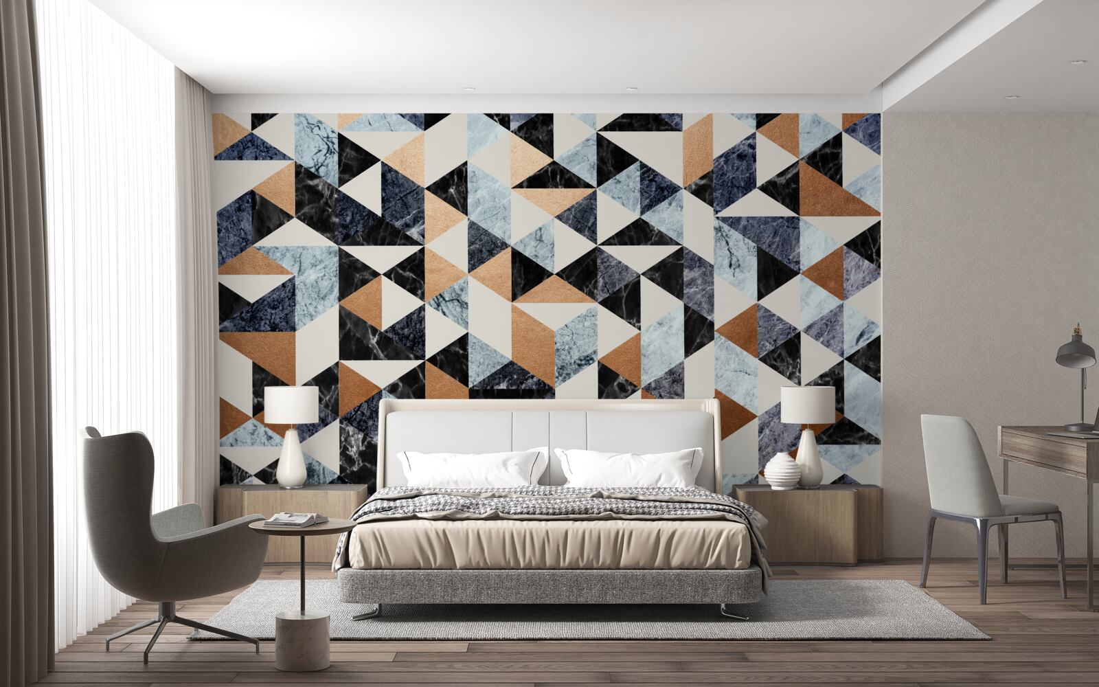 Fototapet panou abstract cu personaje multicolore