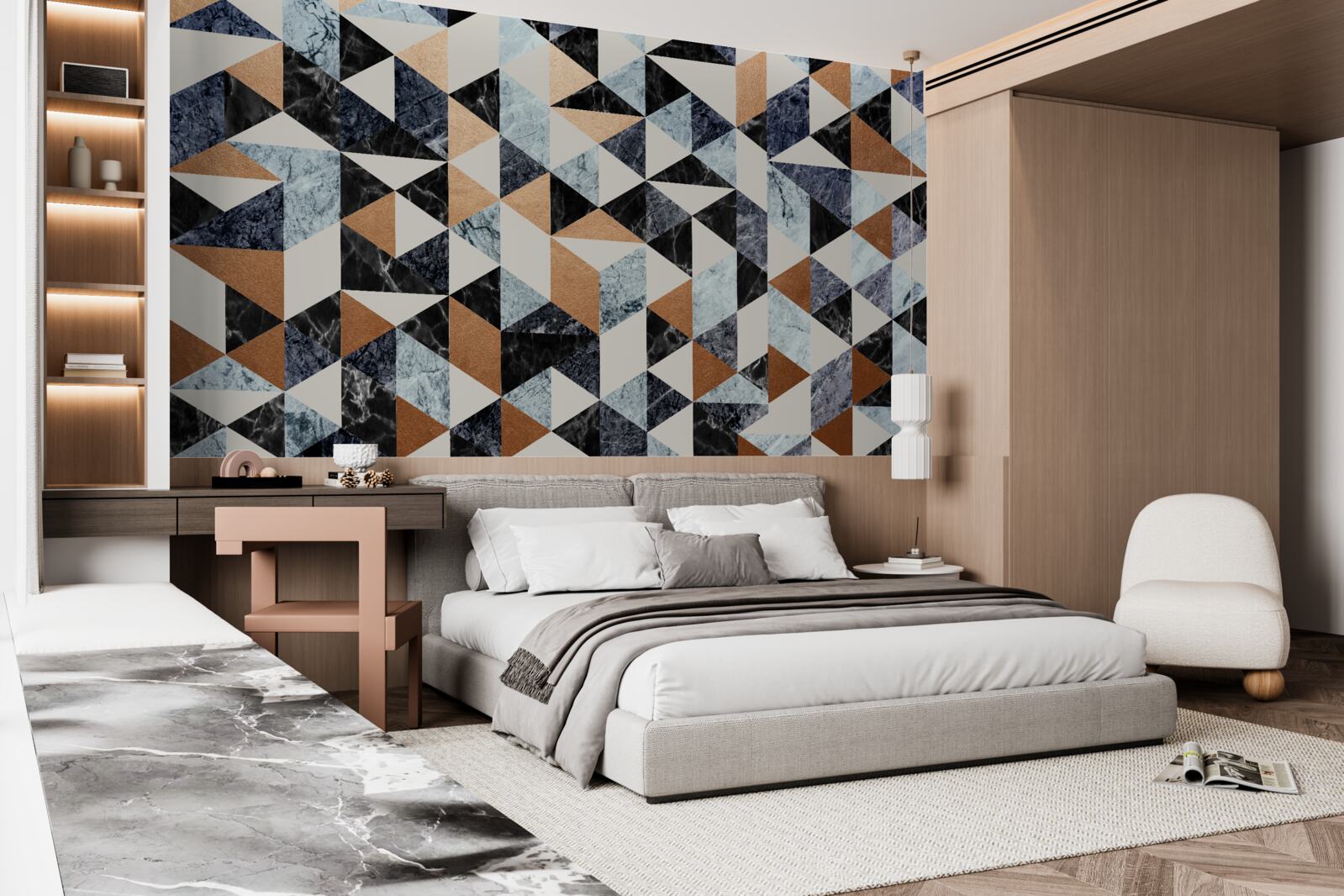 Fototapet panou abstract cu personaje multicolore