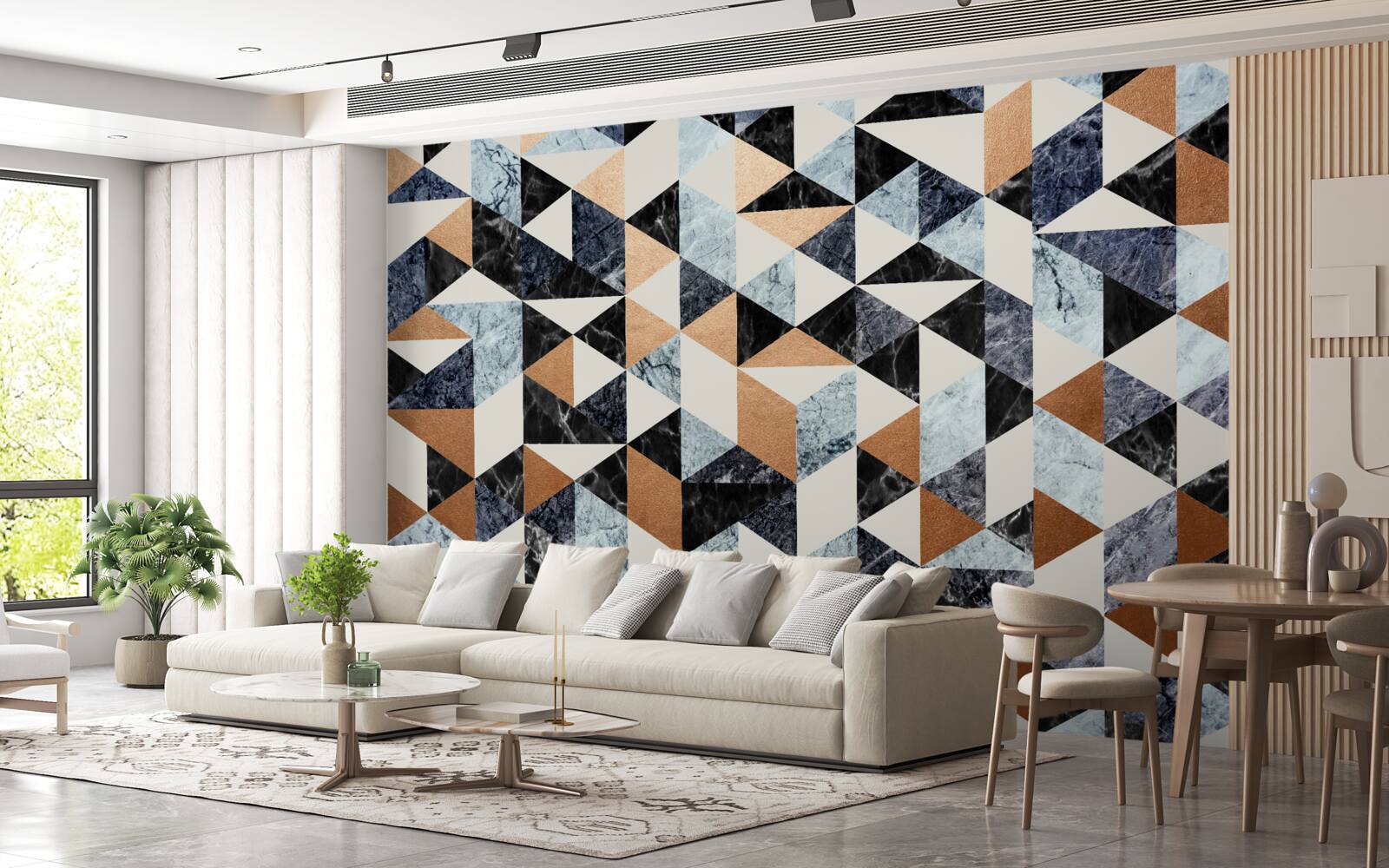 Fototapet panou abstract cu personaje multicolore