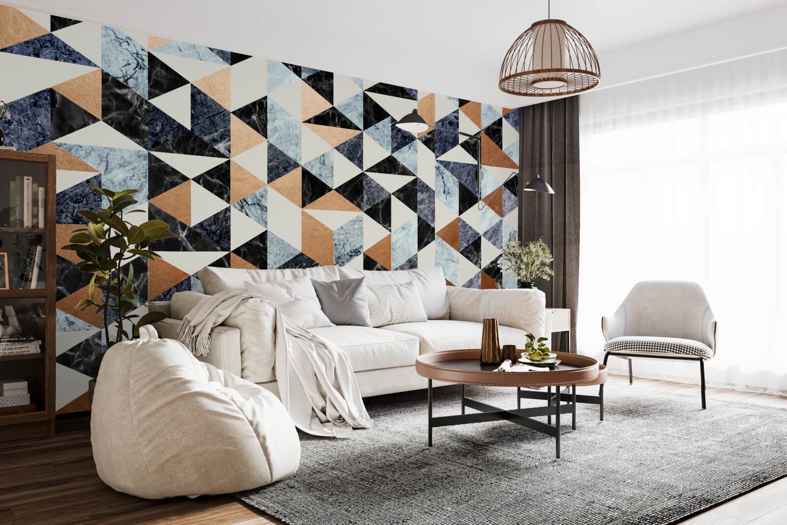 Fototapet panou abstract cu personaje multicolore