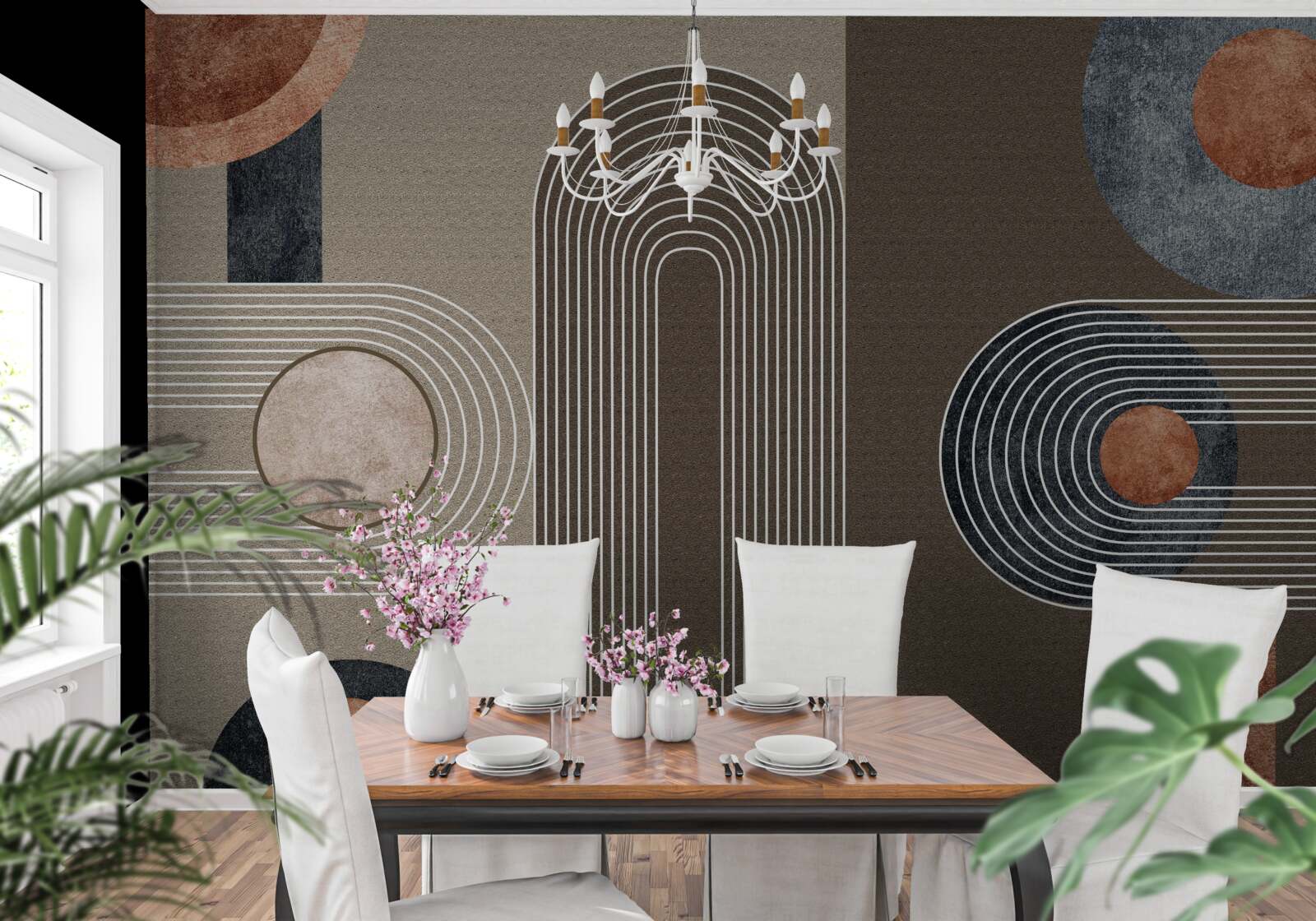 Fototapet liniile curg ușor de la una la alta