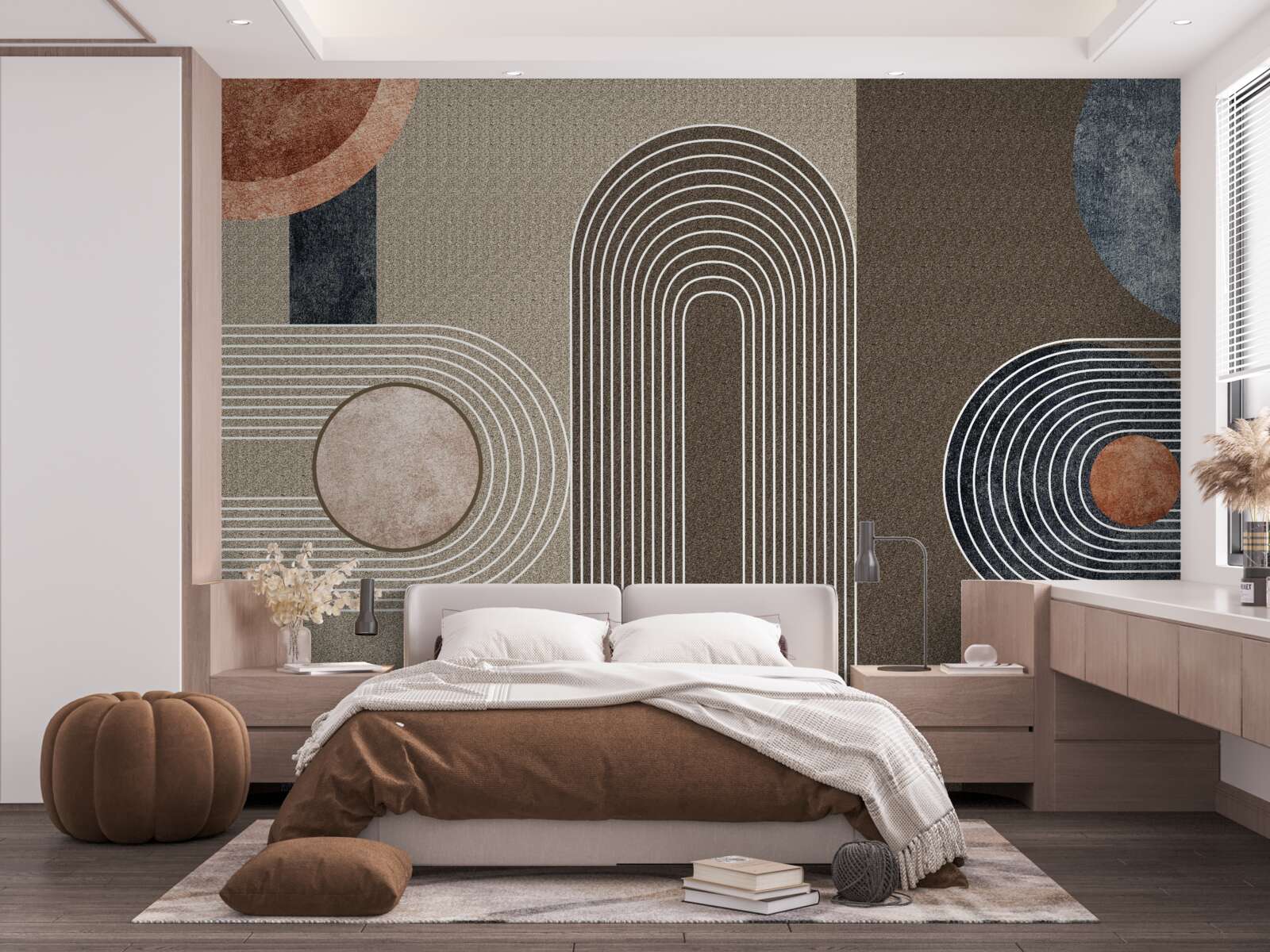 Fototapet liniile curg ușor de la una la alta