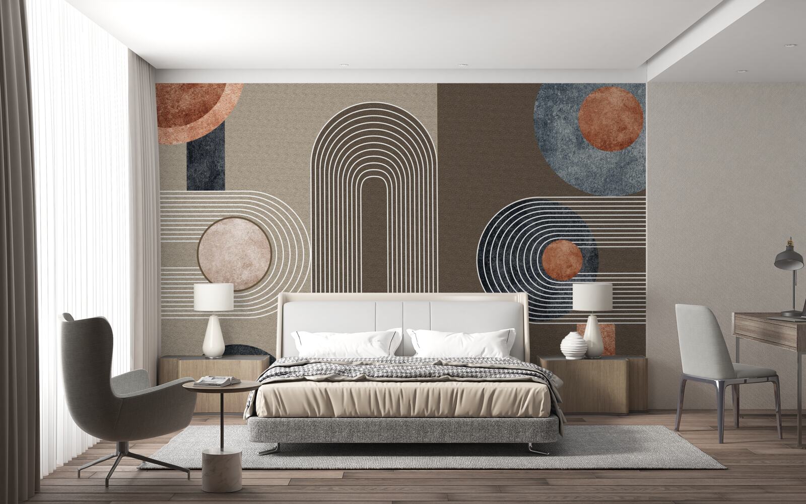 Fototapet liniile curg ușor de la una la alta