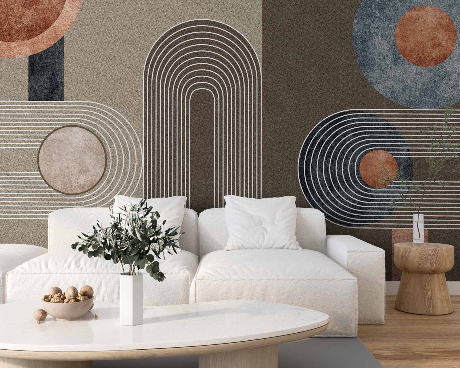 Fototapet liniile curg ușor de la una la alta