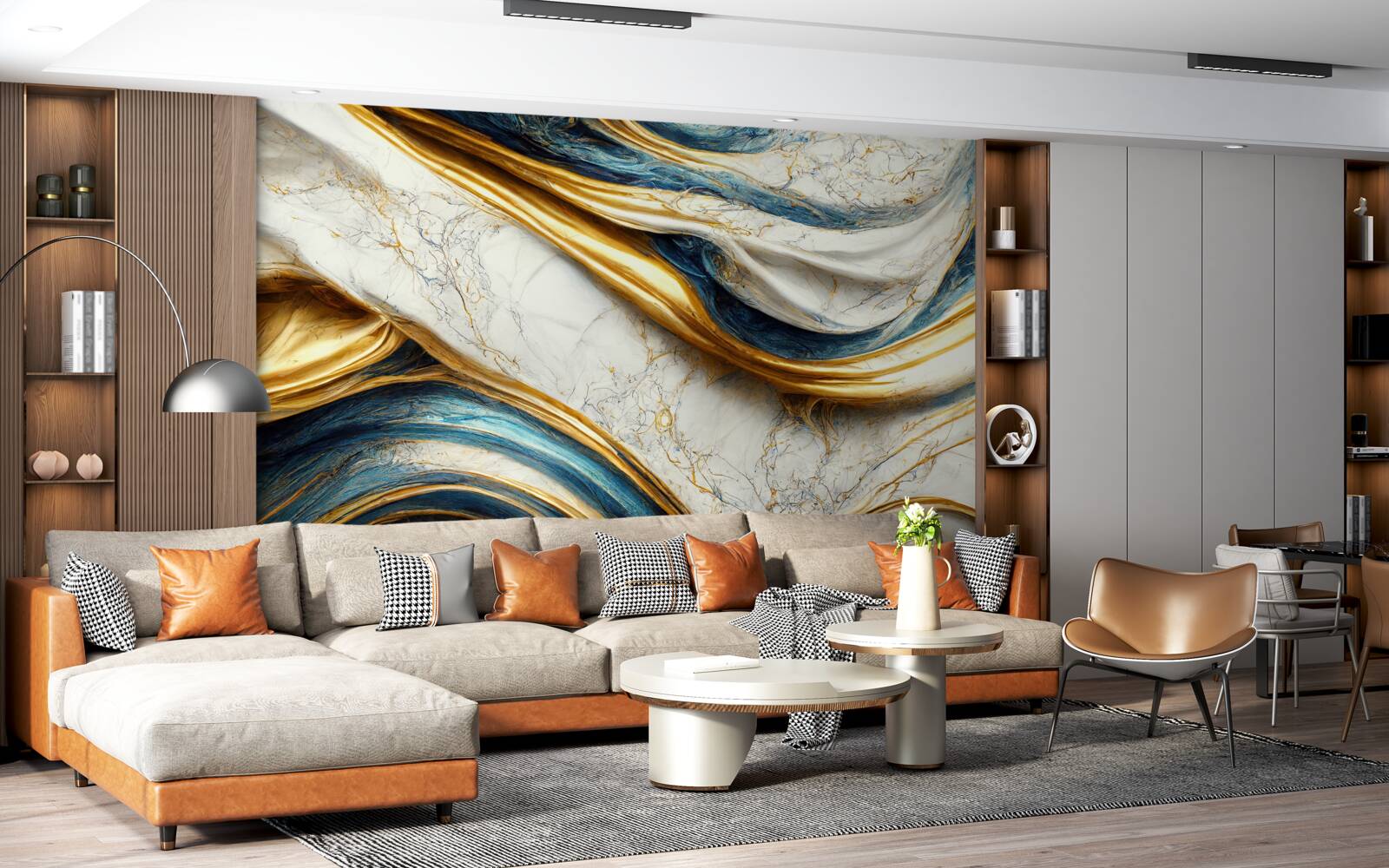 Fototapet patru opțiuni de nuanțe de marmură