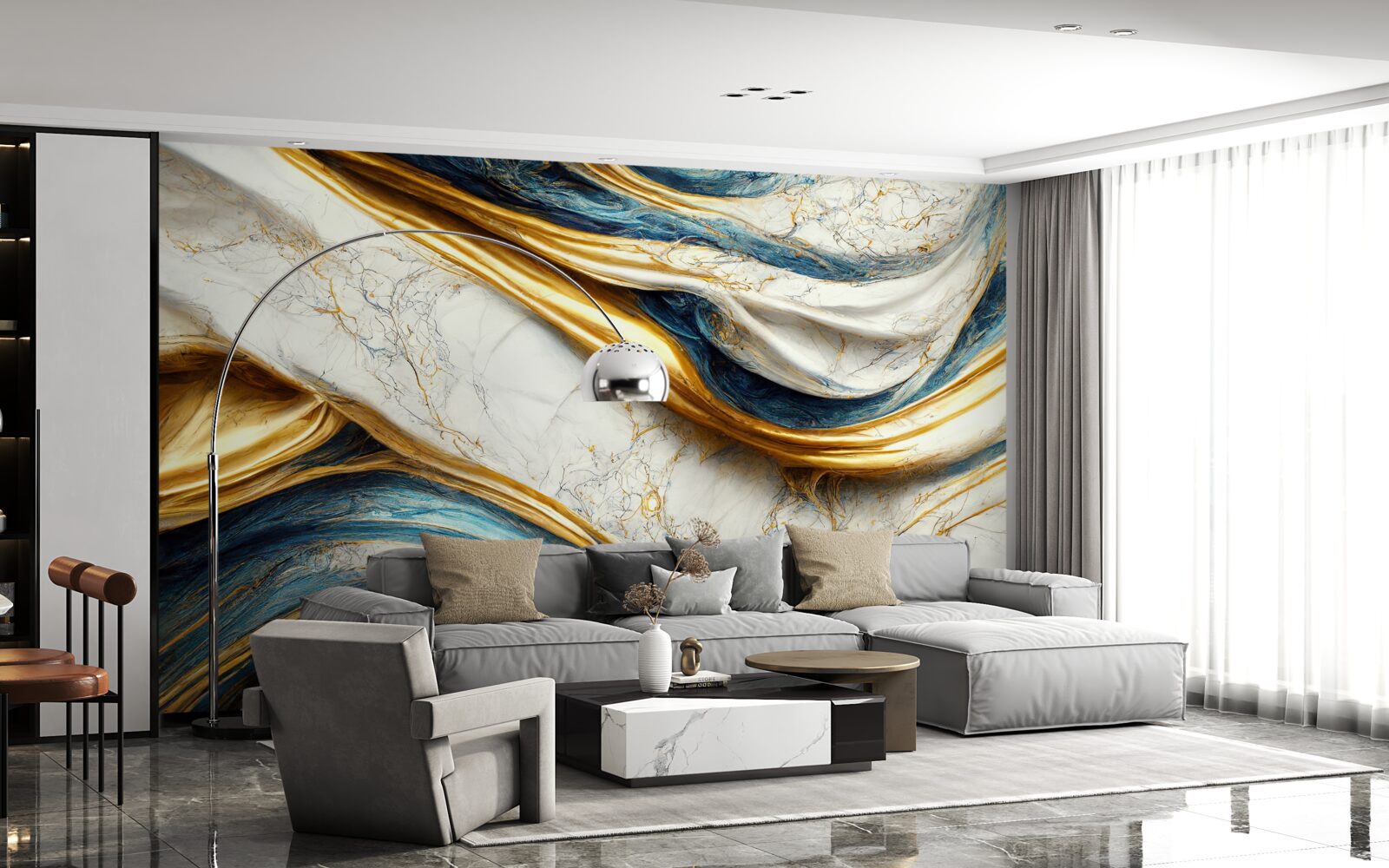 Fototapet patru opțiuni de nuanțe de marmură