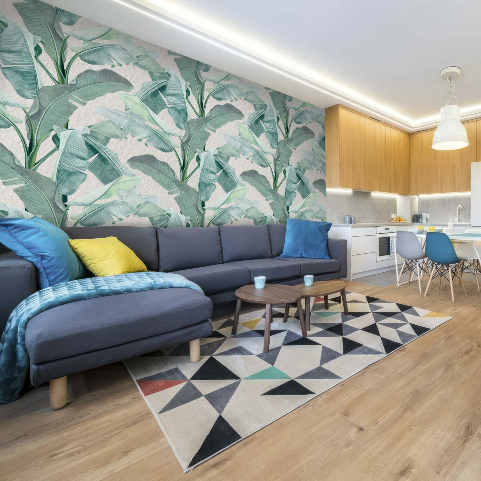 Fototapet frunzele de ferigă sunt verde deschis