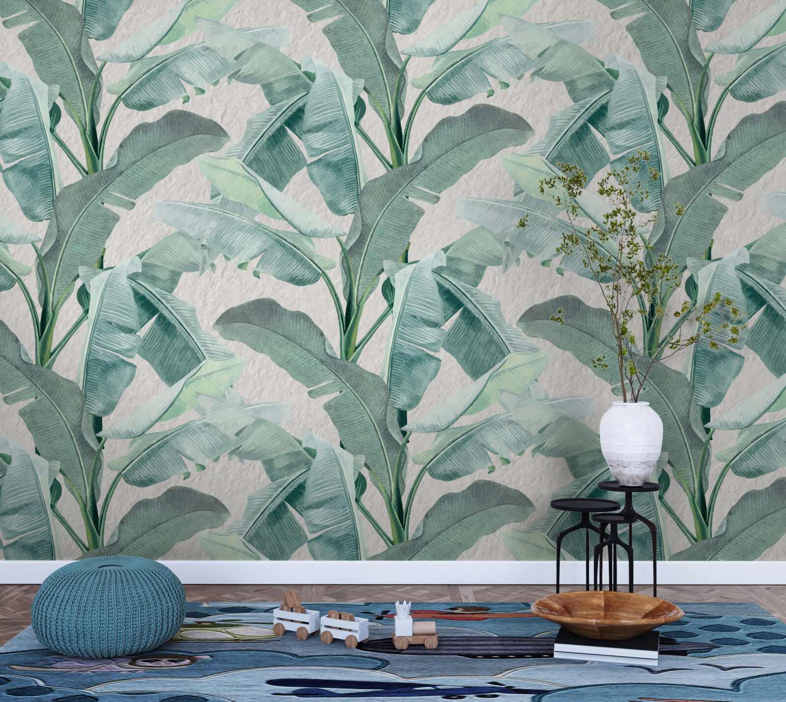 Fototapet frunzele de ferigă sunt verde deschis