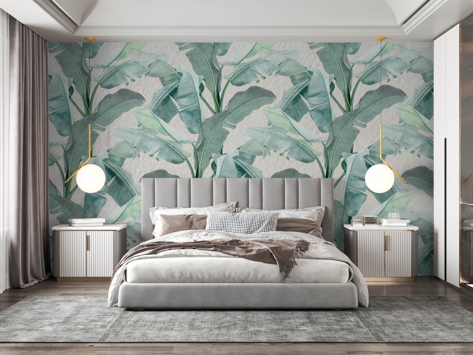 Fototapet frunzele de ferigă sunt verde deschis