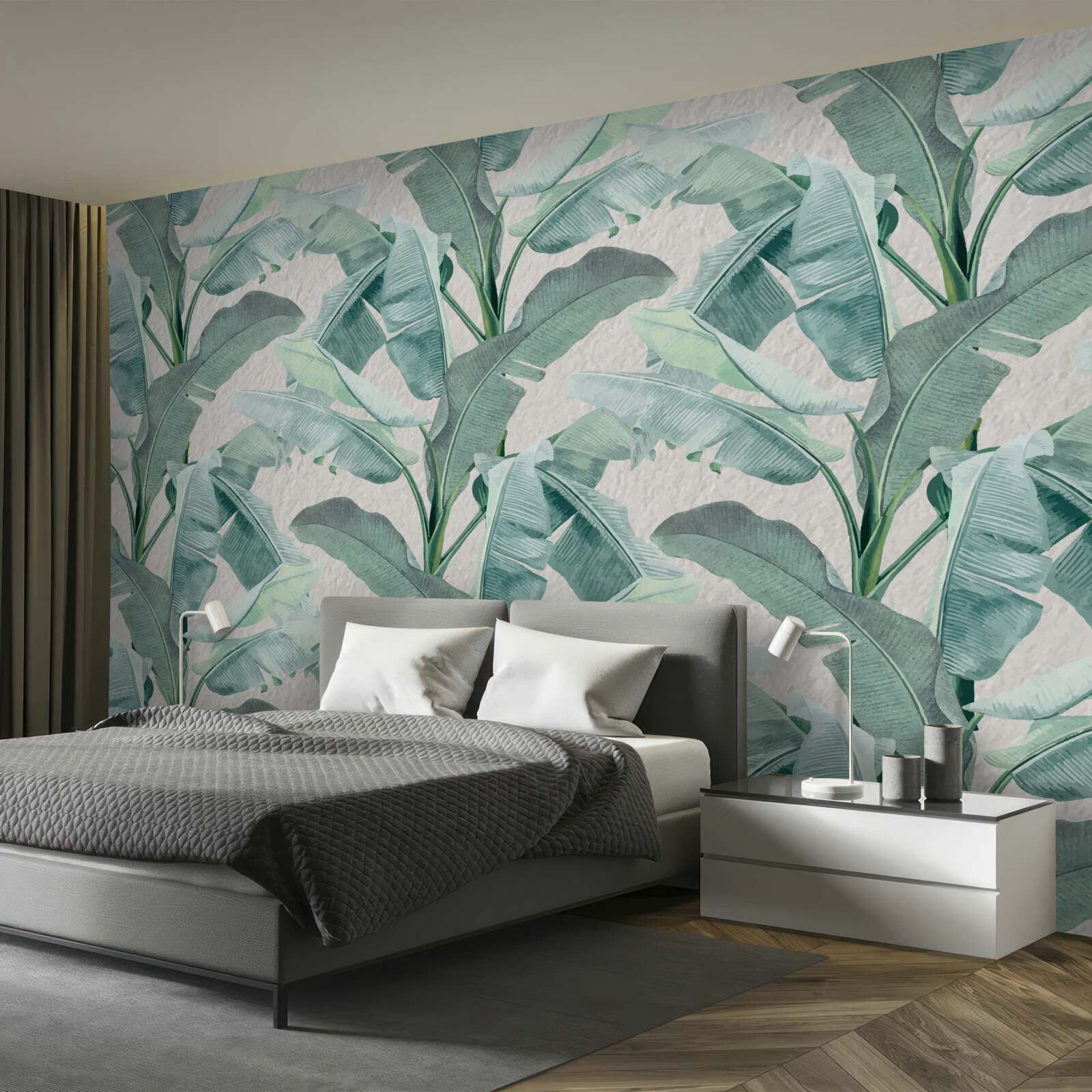 Fototapet frunzele de ferigă sunt verde deschis