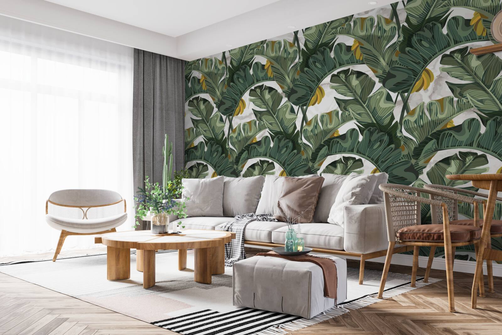 Fototapet imagine abstractă de frunze de ferigă