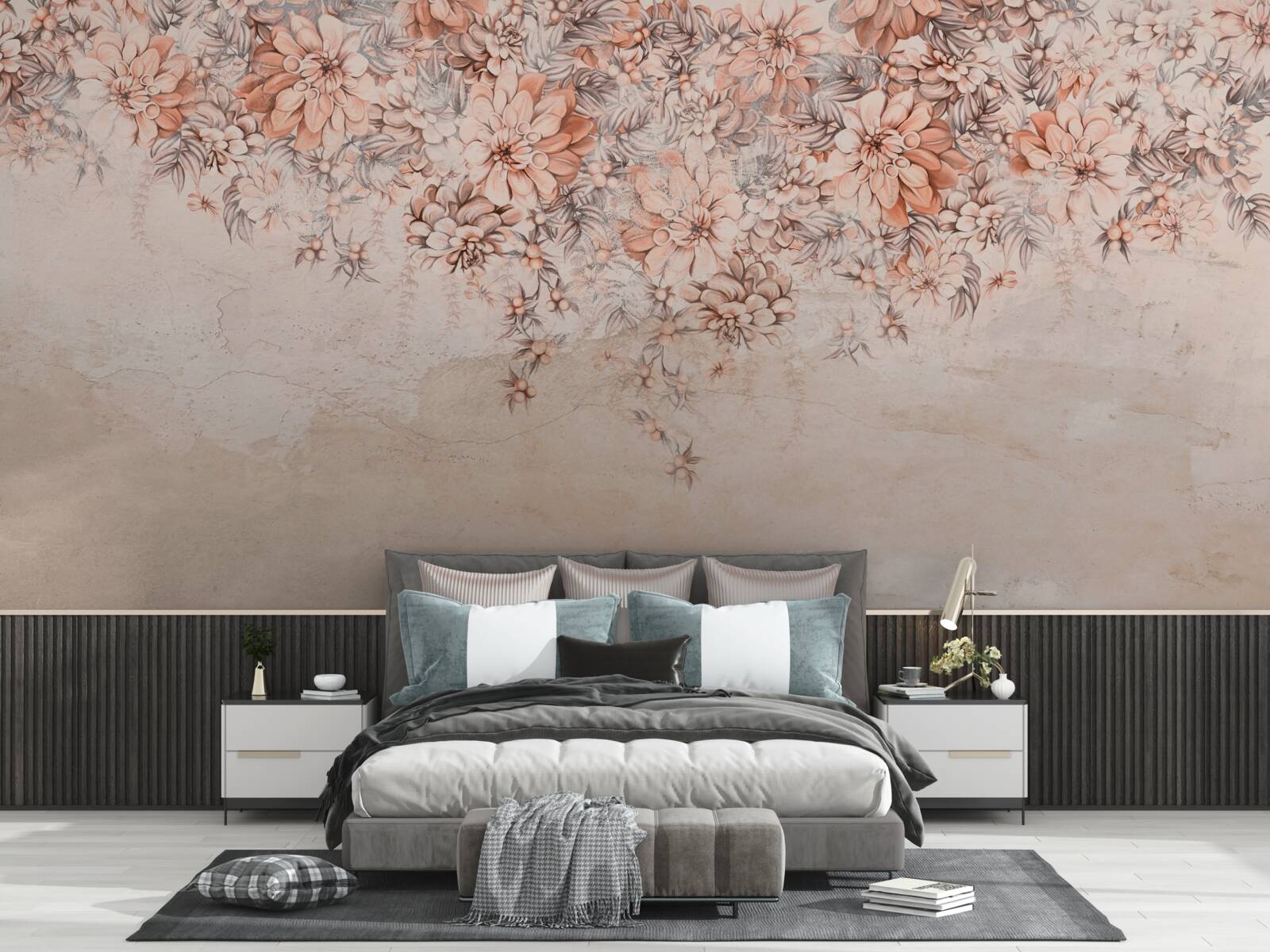 Fototapet mulți muguri mari