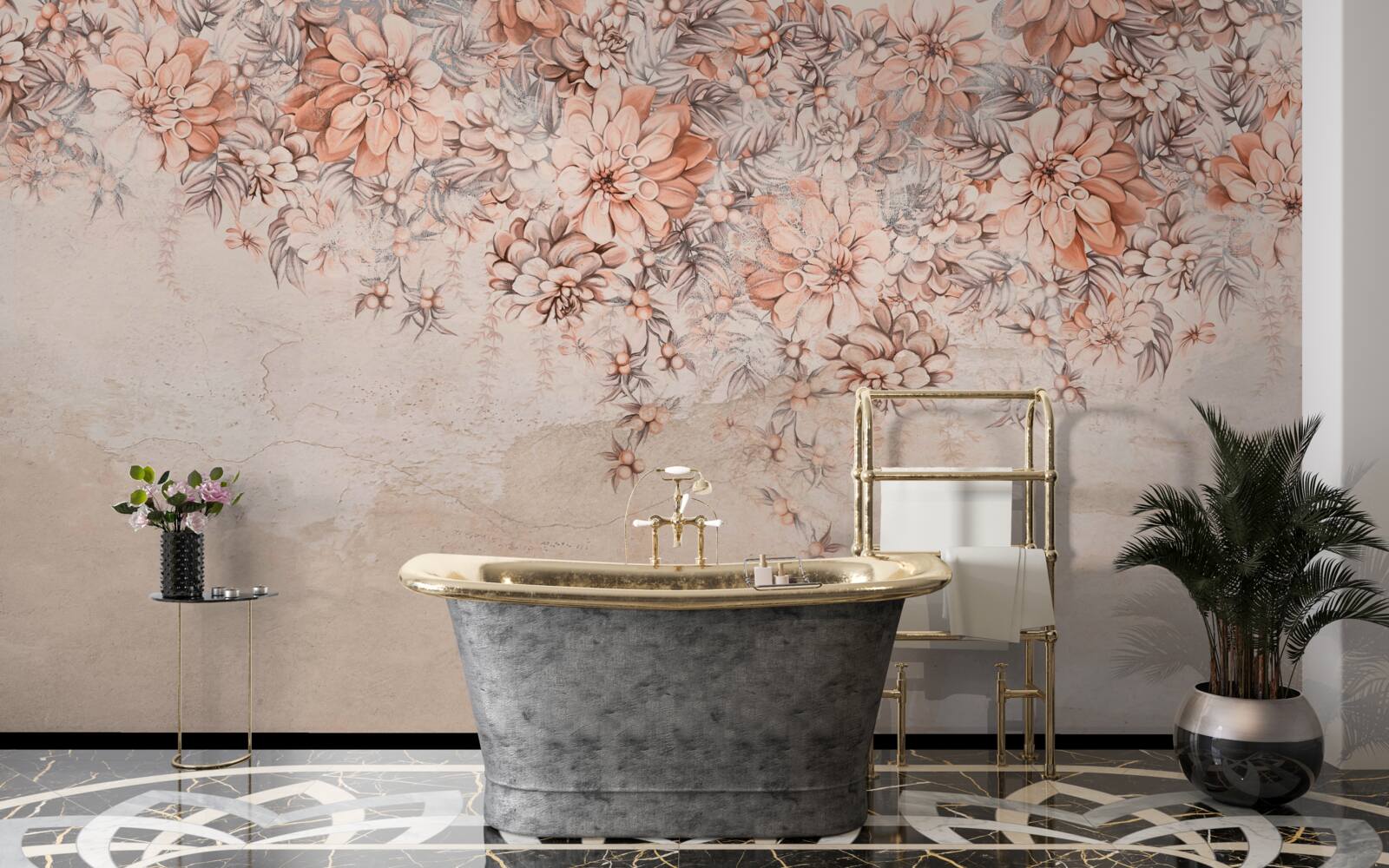 Fototapet mulți muguri mari