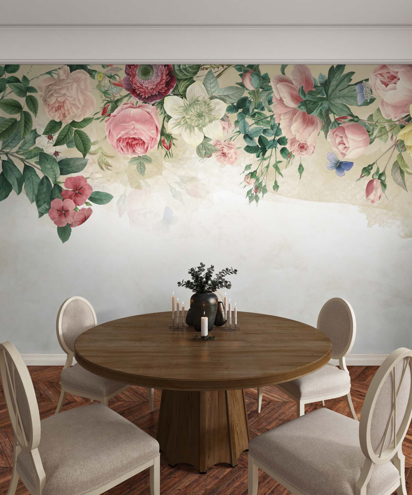 Fototapet muguri roz în diferite nuanțe