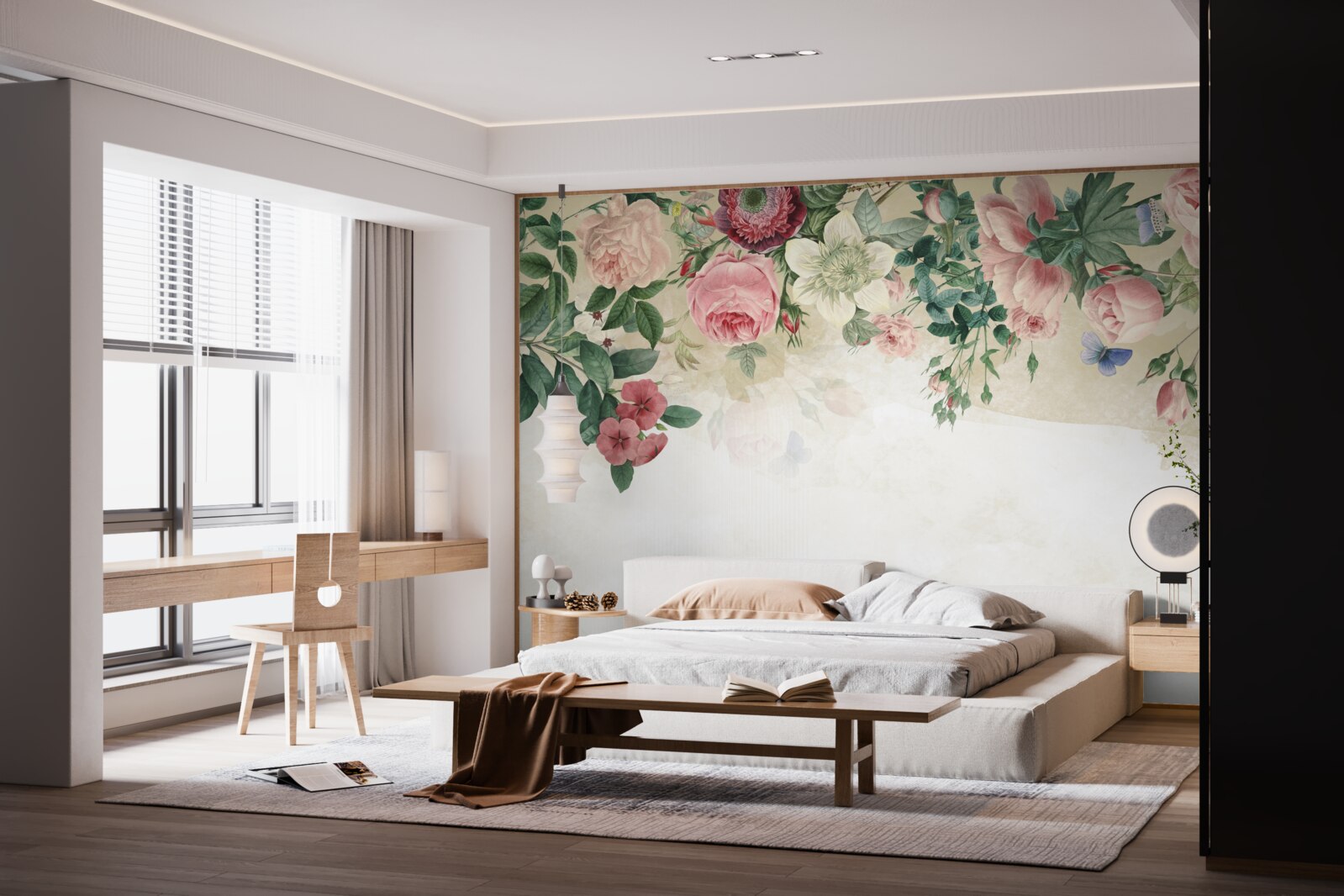 Fototapet muguri roz în diferite nuanțe