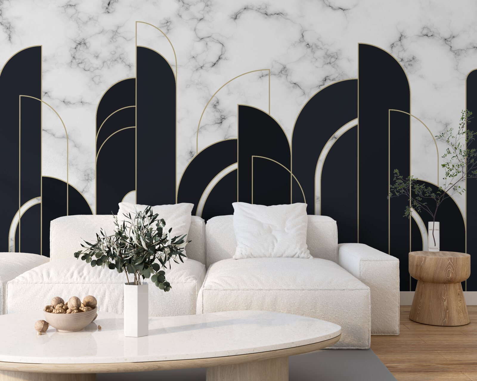 Fototapet linii negre verticale pe ecranul gri de întâmpinare