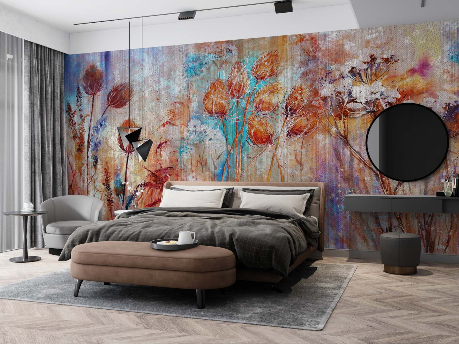 Fototapet varietate de culori de înflorire