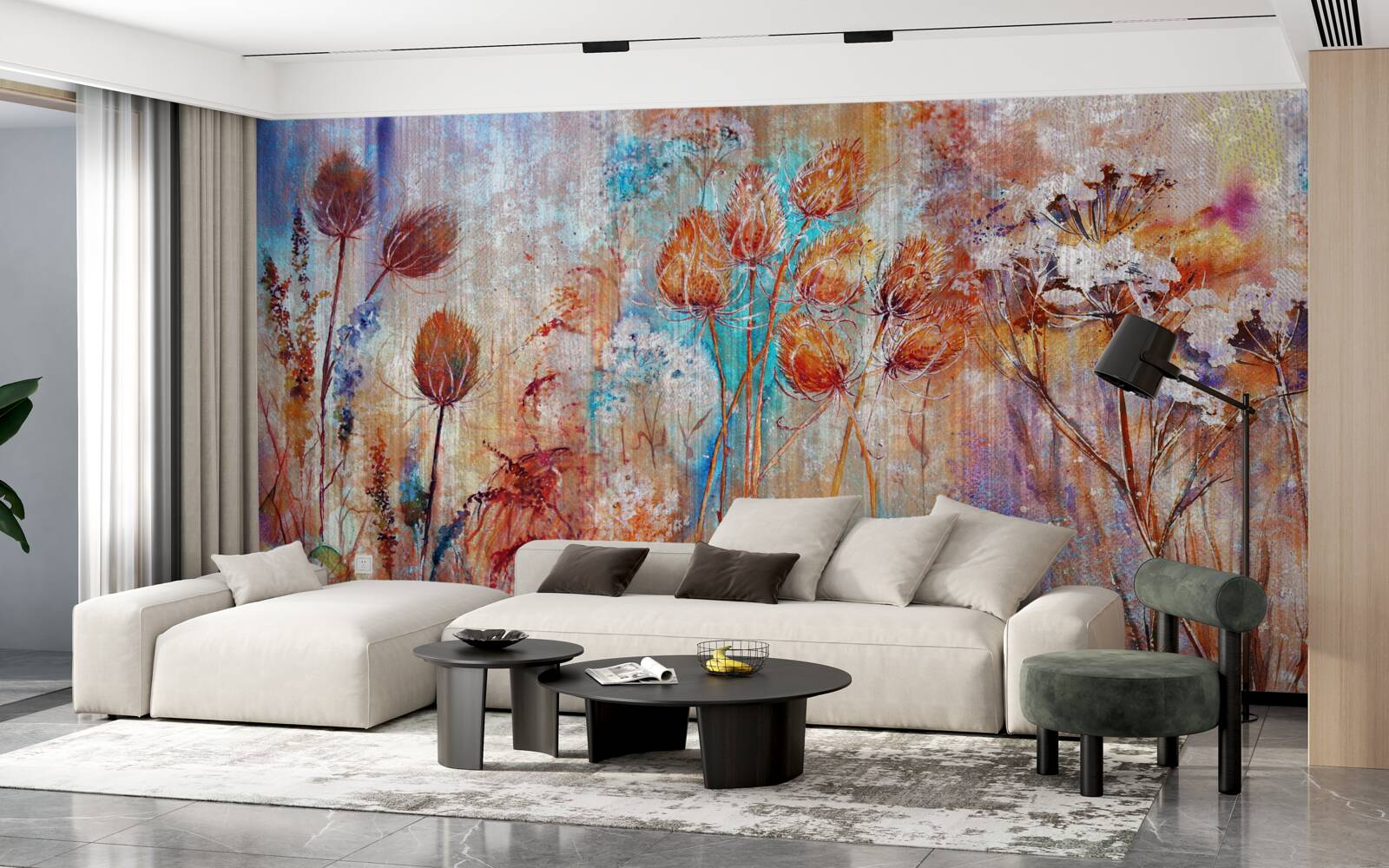 Fototapet varietate de culori de înflorire