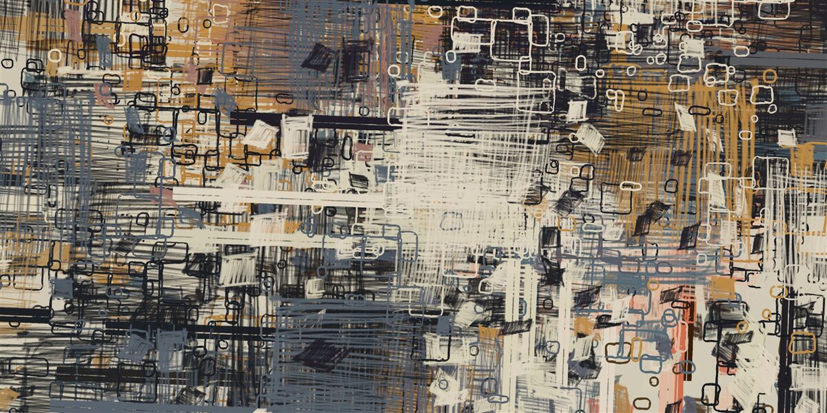 Fototapet construcție compusă din forme geometrice de formă dreptunghiulară și nuanțe diferite