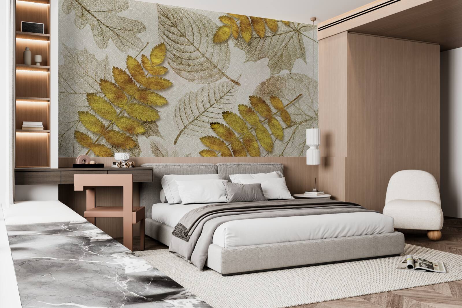 Fototapet o junglă acoperită în aur