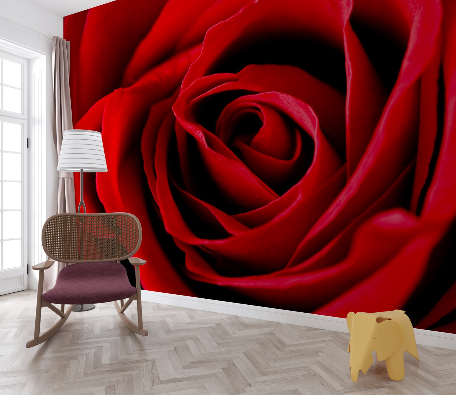 Fototapet trandafir scarlet superb