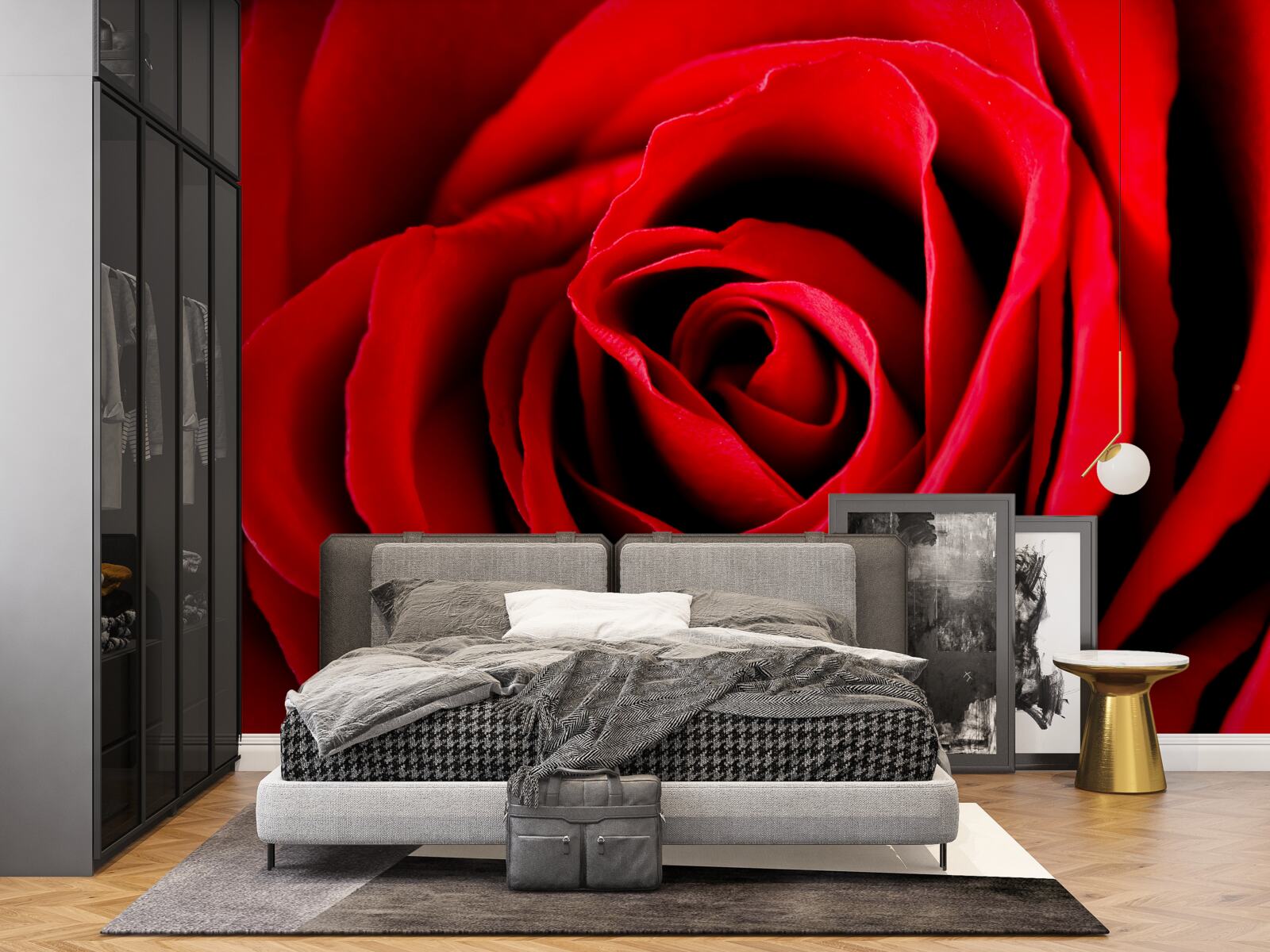 Fototapet trandafir scarlet superb