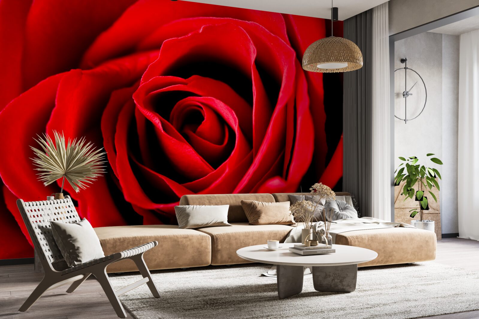 Fototapet trandafir scarlet superb