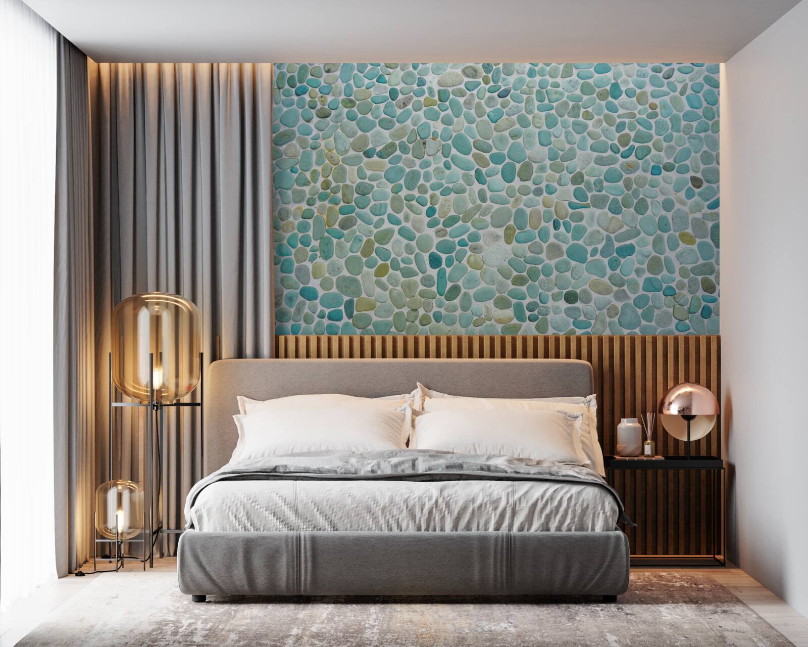 Fototapet pietre albastre ale mării