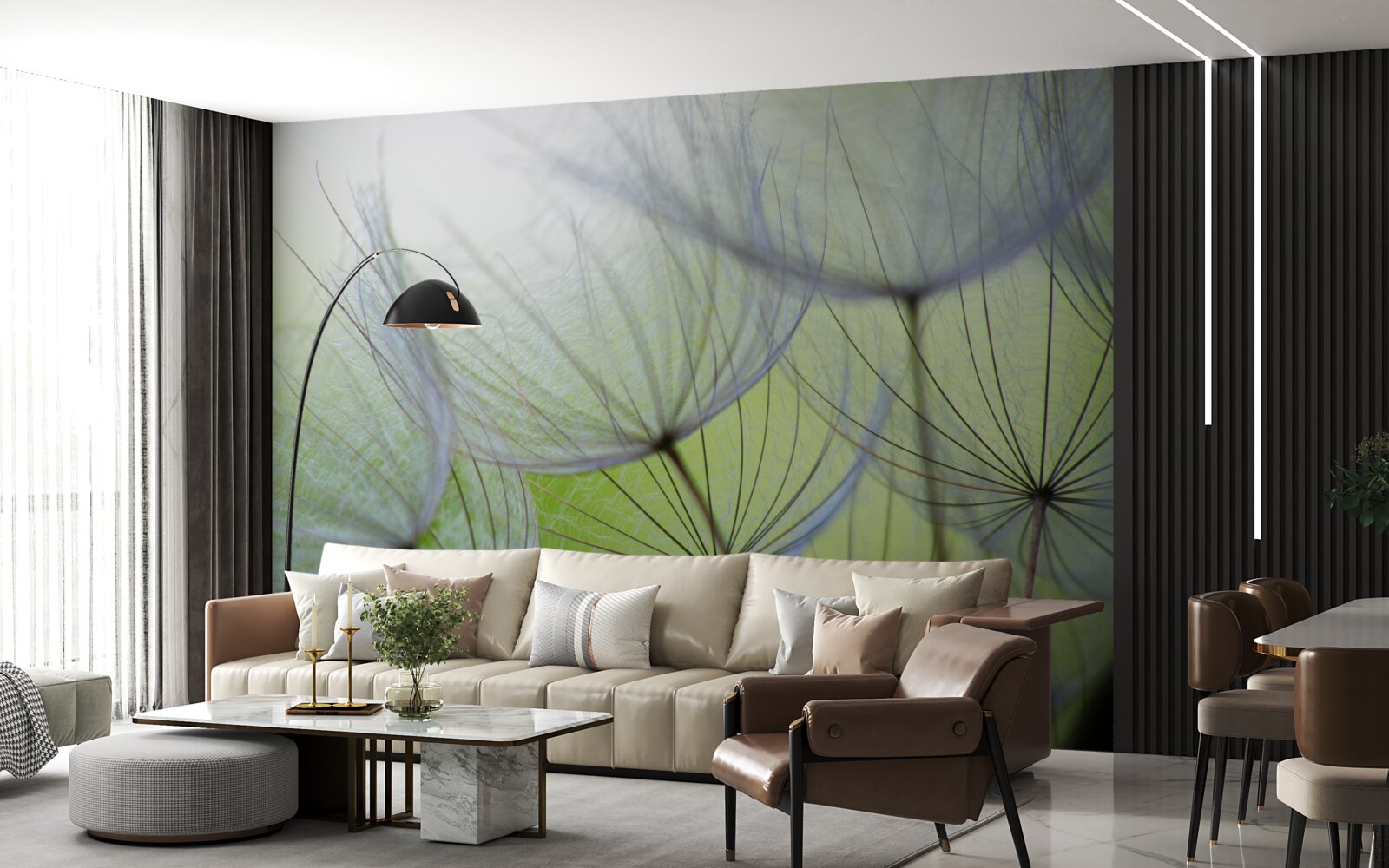 Fototapet păpădiile s-au ofilit în toamnă