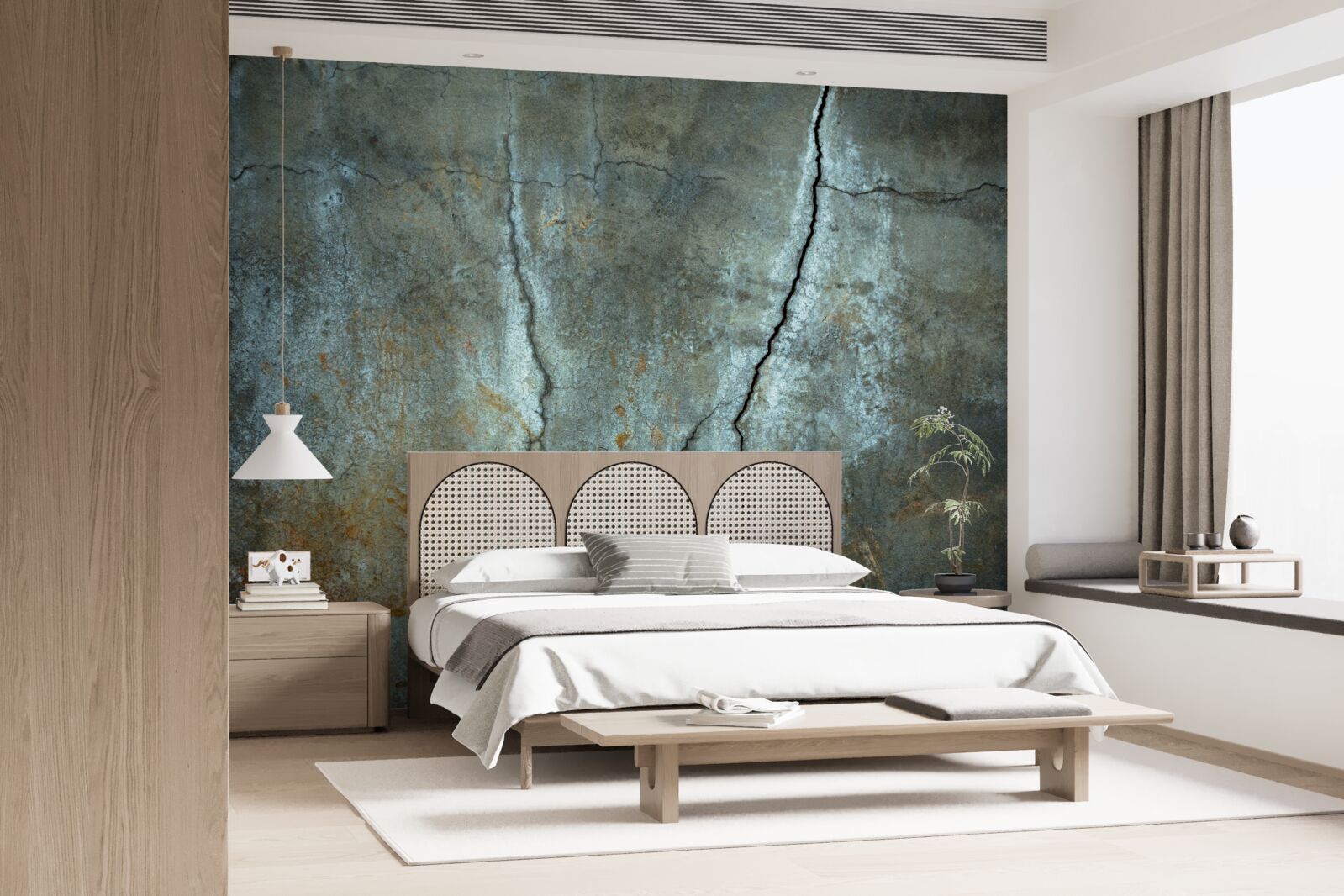 Fototapet fulgerele au fulgerat deasupra zonei împădurite