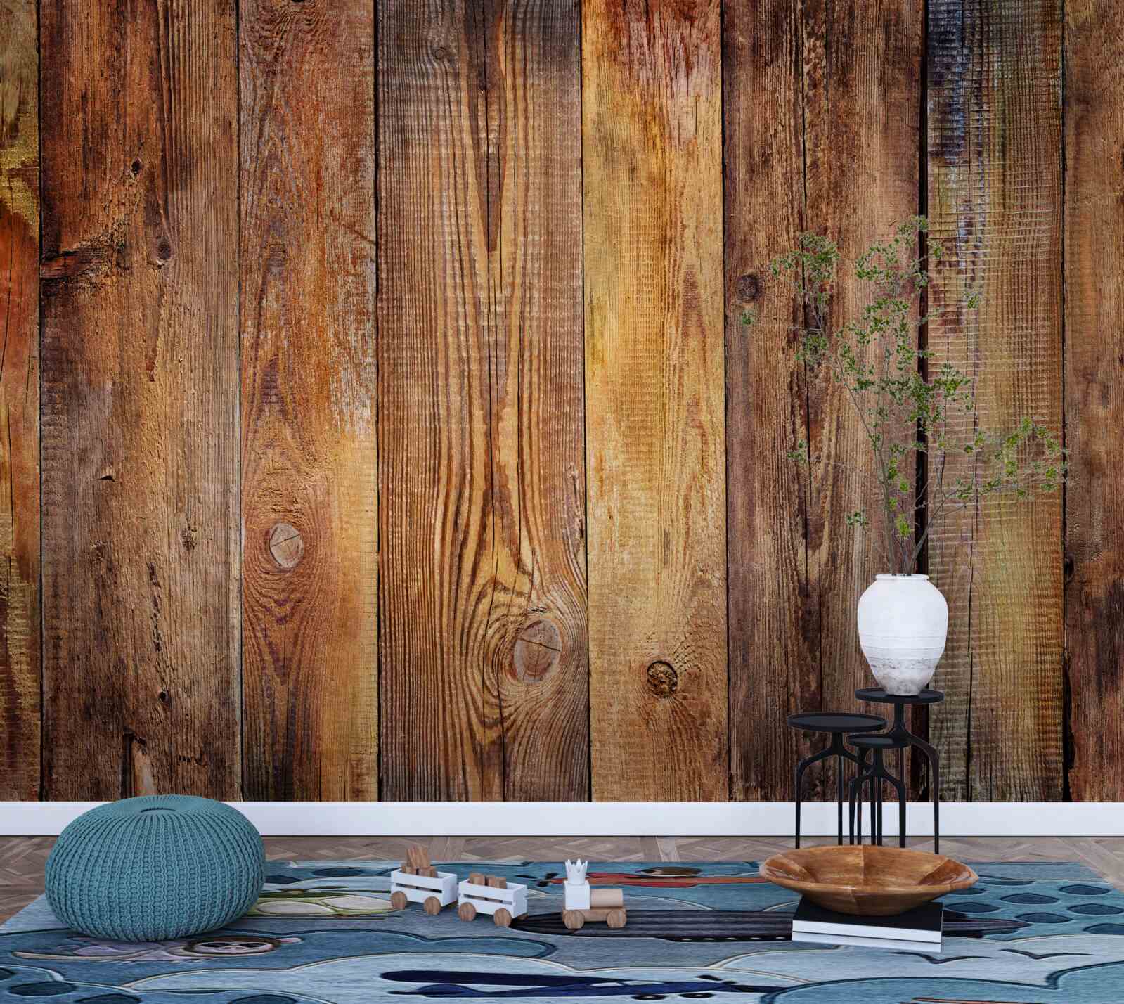 Fototapet Plăci de parchet așezate vertical