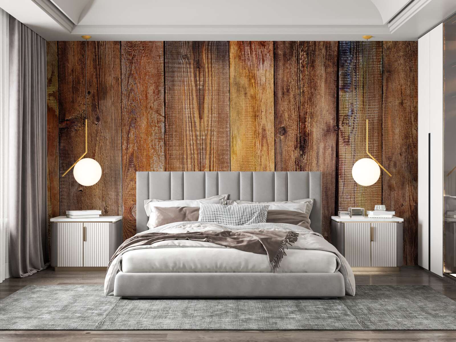 Fototapet Plăci de parchet așezate vertical