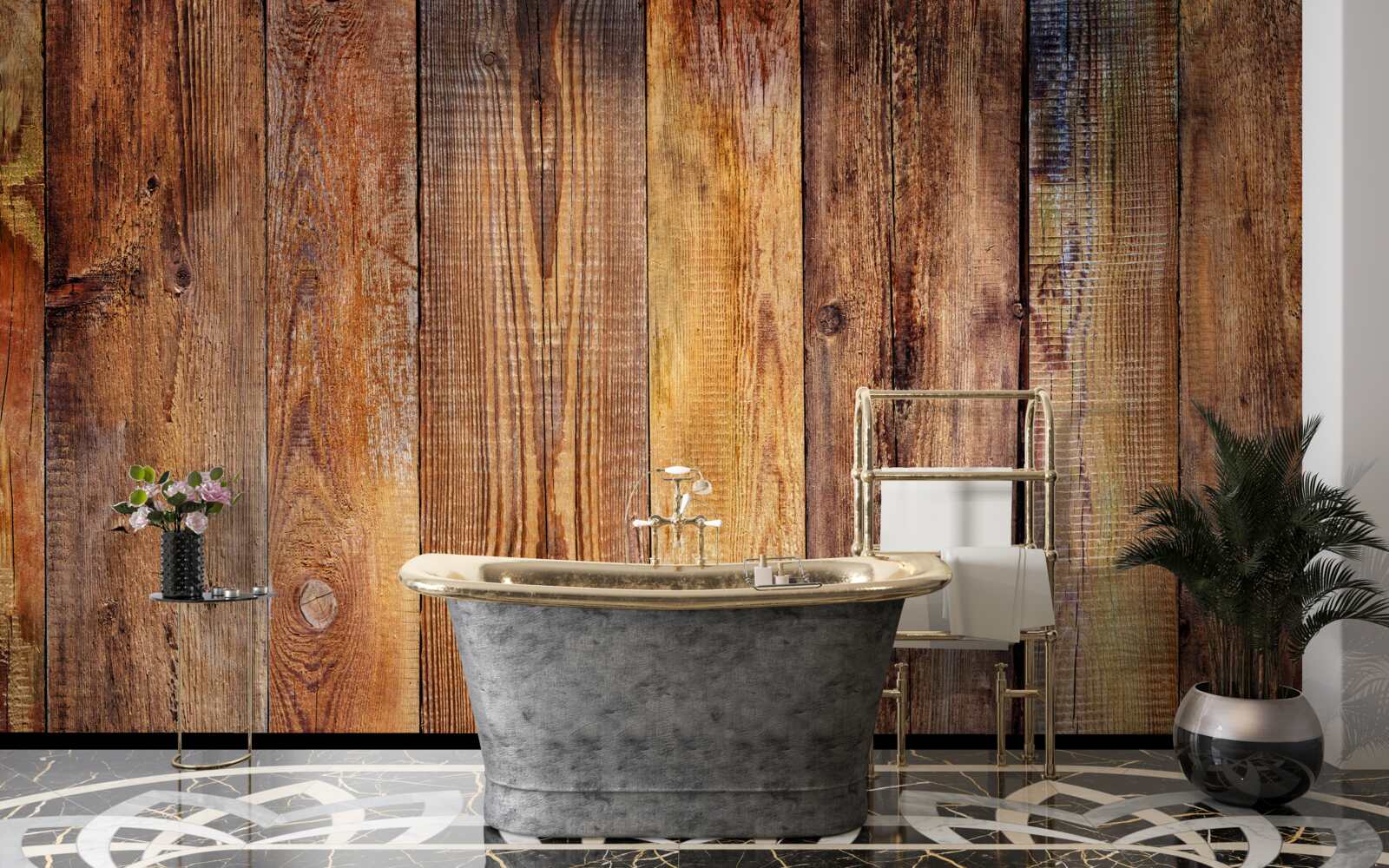 Fototapet Plăci de parchet așezate vertical