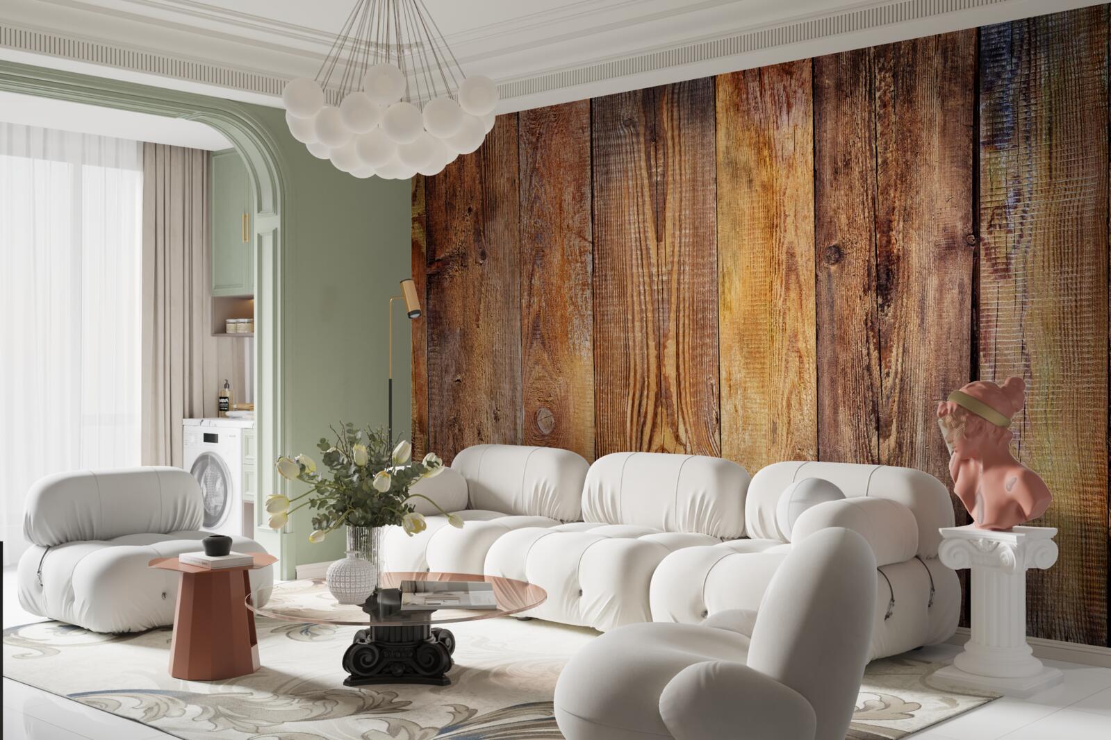 Fototapet Plăci de parchet așezate vertical