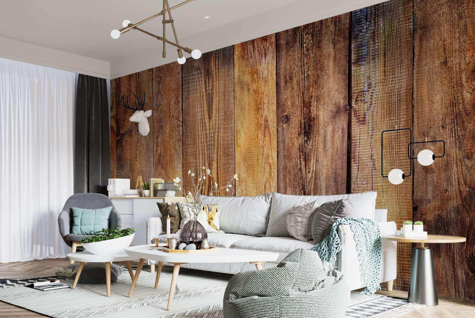 Fototapet Plăci de parchet așezate vertical