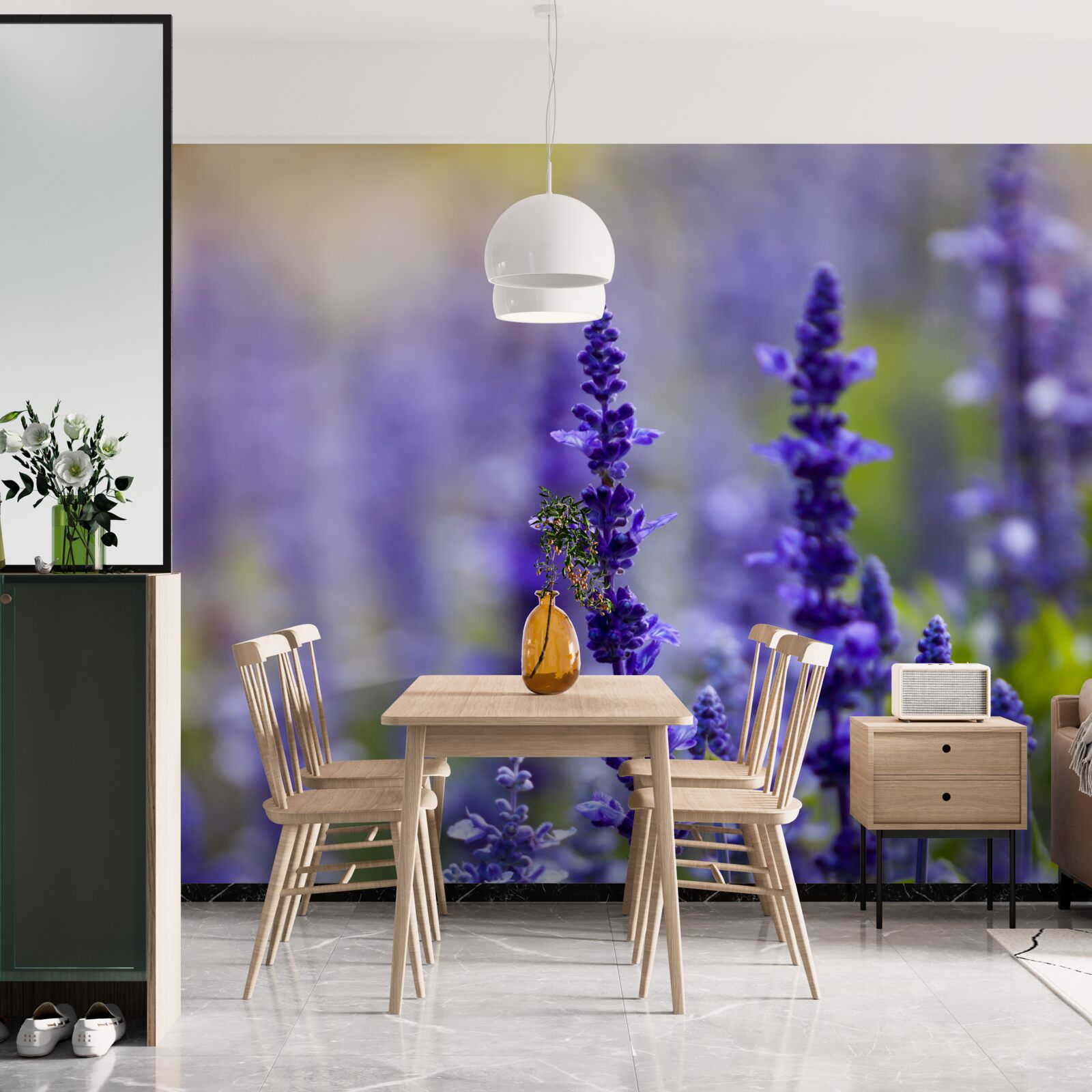 Fototapet fotografie macro a lavandei purpurii