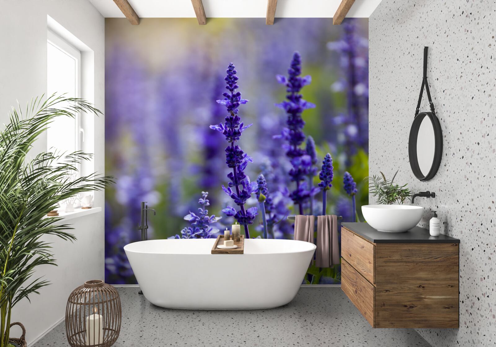 Fototapet fotografie macro a lavandei purpurii