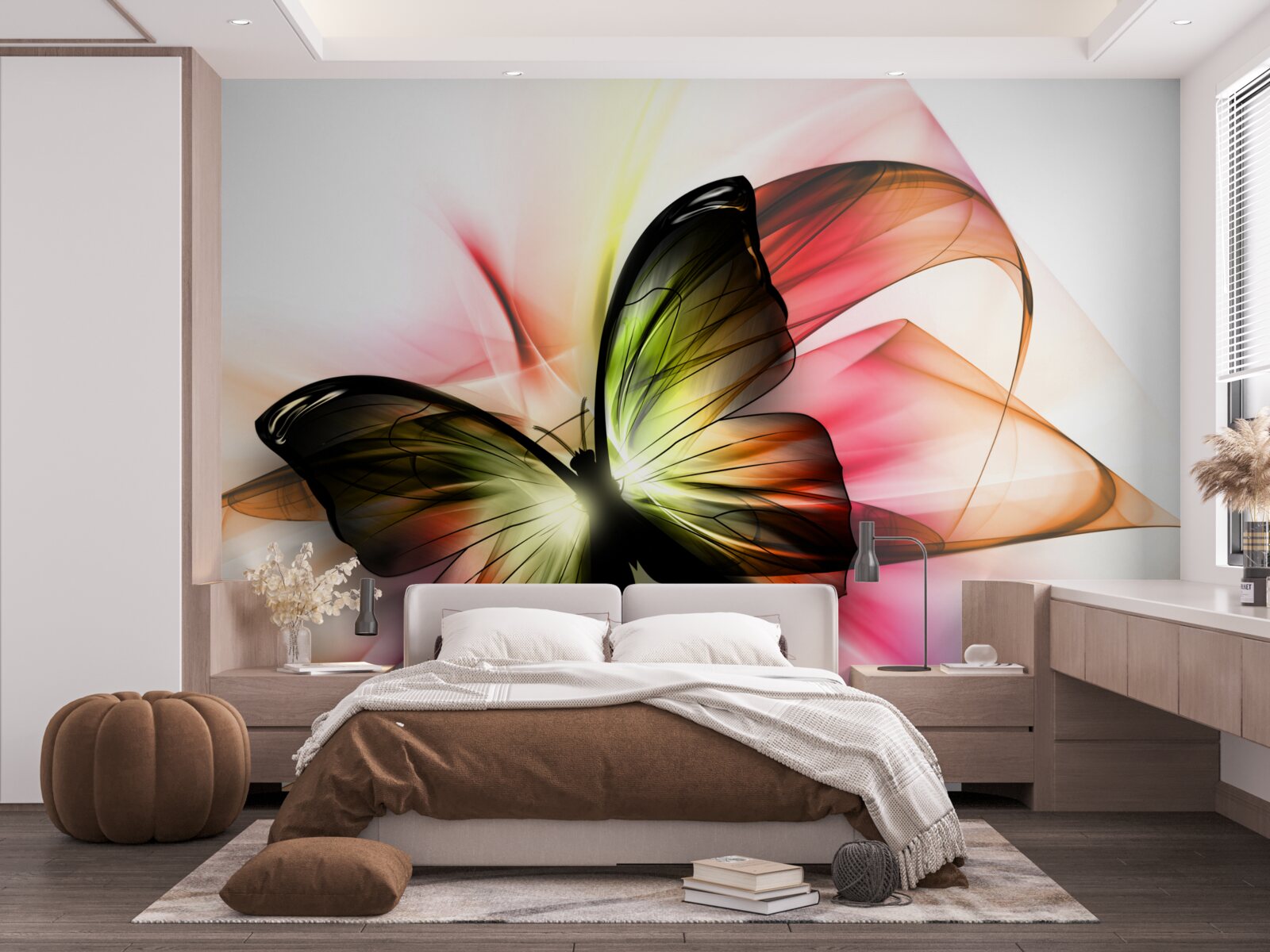 Fototapet un fluture frumos care plutește grațios în aer