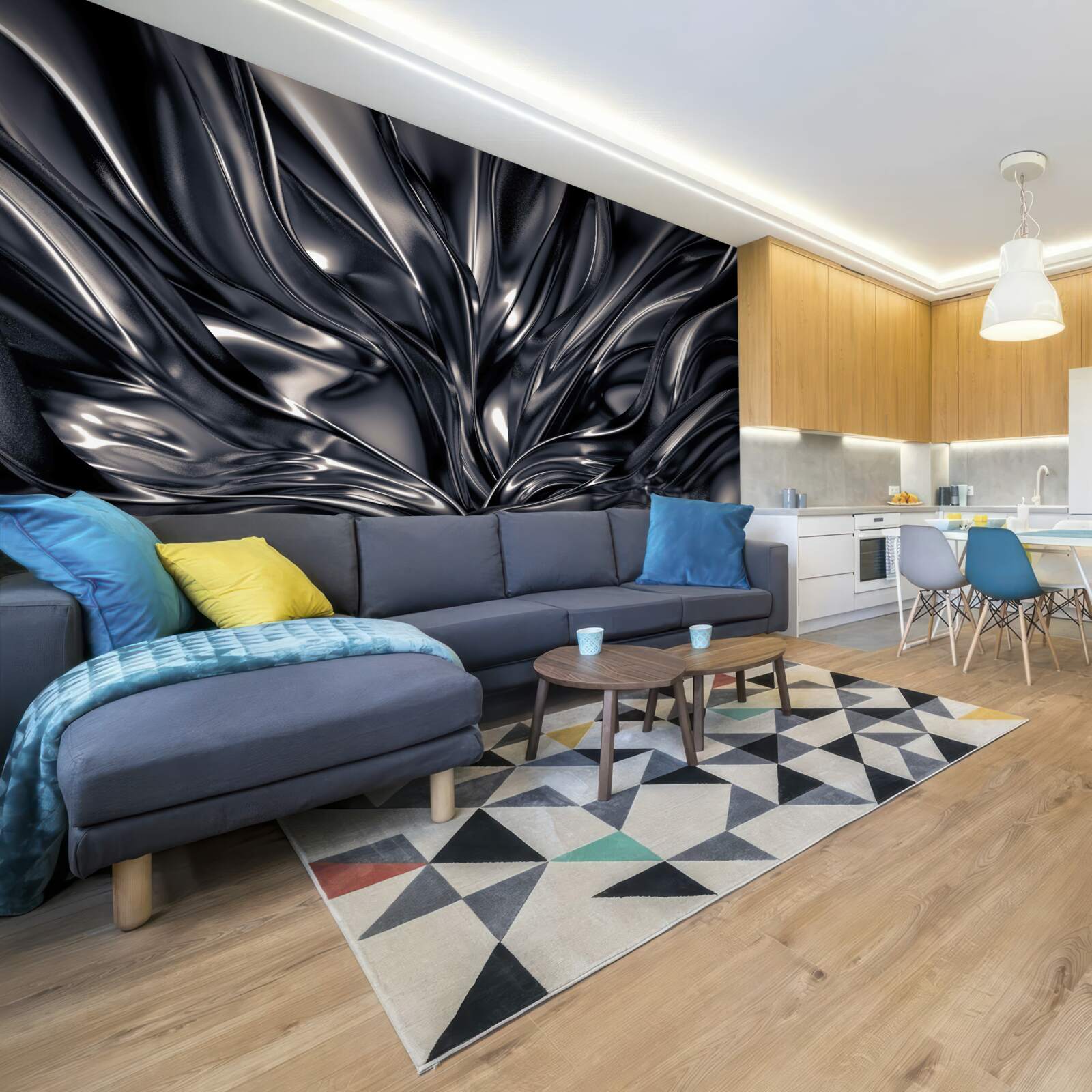 Fototapet picături de apă într-un lac de noapte